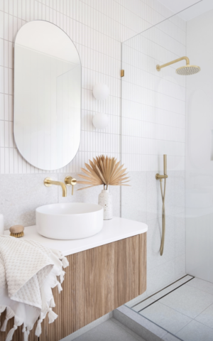 ADP Waverley Wall Hung vanity. Tasmanian oak finish