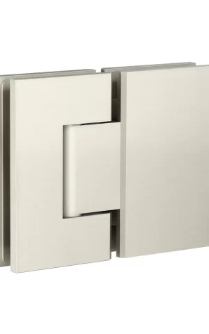 GLASS TO GLASS SHOWER DOOR HINGE PVD BRUSHED NICKEL