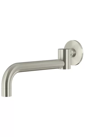 MEIR ROUND SWIVEL WALL SPOUT PVD PVD BRUSHED NICKEL