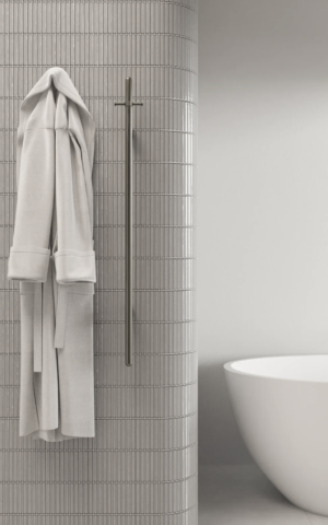 MEIR VERTICAL HEATED TOWEL RAIL