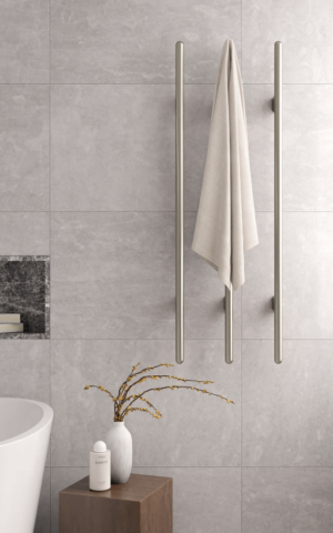 MEIR VERTICAL HEATED TOWEL RAIL