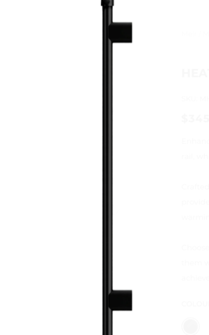 MEIR VERTICAL HEATED TOWEL RAIL_MHT02B_ MATTE BLACK