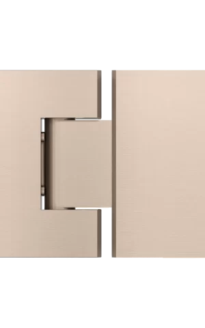 Meir Shower hinge, Glass-to-Glass. Champagne finish