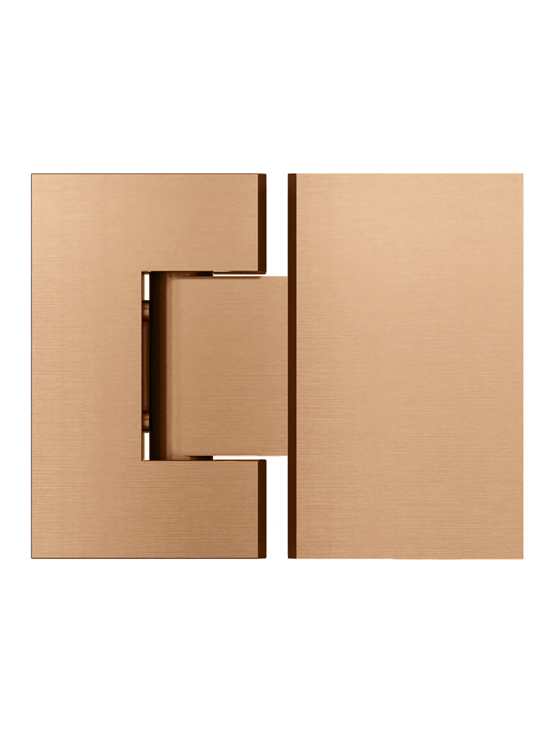 Meir Shower hinge, Glass-to-Glass. PVD Lustre Bronze finish