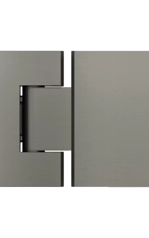 Meir Shower hinge, Glass-to-Glass. PVD Gunmetal Grey finish