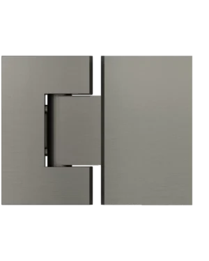 Meir Shower hinge, Glass-to-Glass. PVD Gunmetal Grey finish