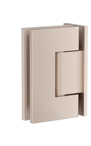 Meir Shower Hinge: Glass-To-Wall. Champagne finish