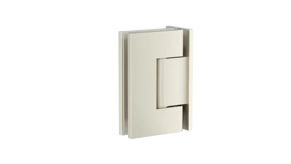 Meir Shower Hinge: Glass-To-Wall. PVD Brushed Nickel Finish