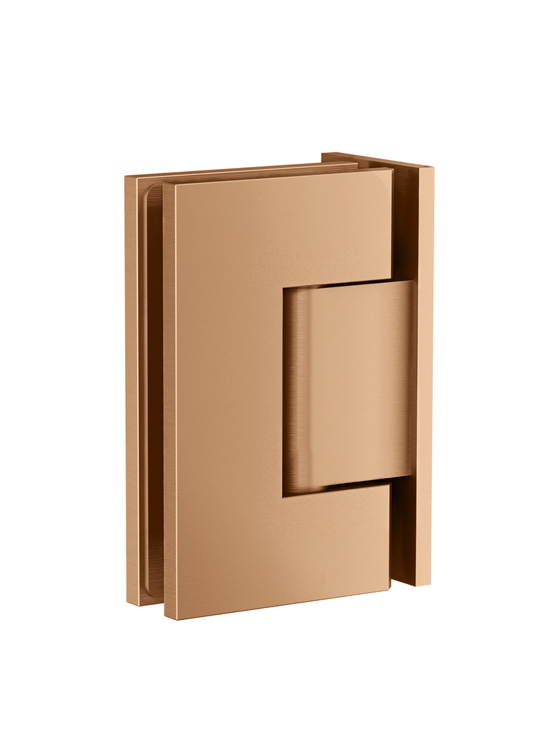 Meir Shower Hinge: Glass-To-Wall. PVD Lustre Bronze Finish