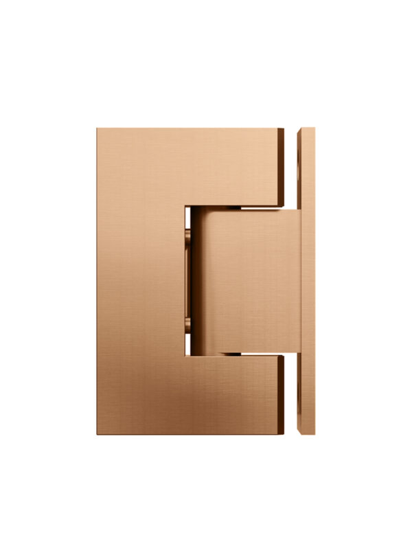 MGA02N-PVDBZ_Meir_Lustre_Bronze_Glass_to_Wall_Shower_Door_Hinge-2 | Tap & Sink Contemporary Living Pty Ltd Meir Shower Hinge: Glass-To-Wall. PVD Lustre Bronze Finish