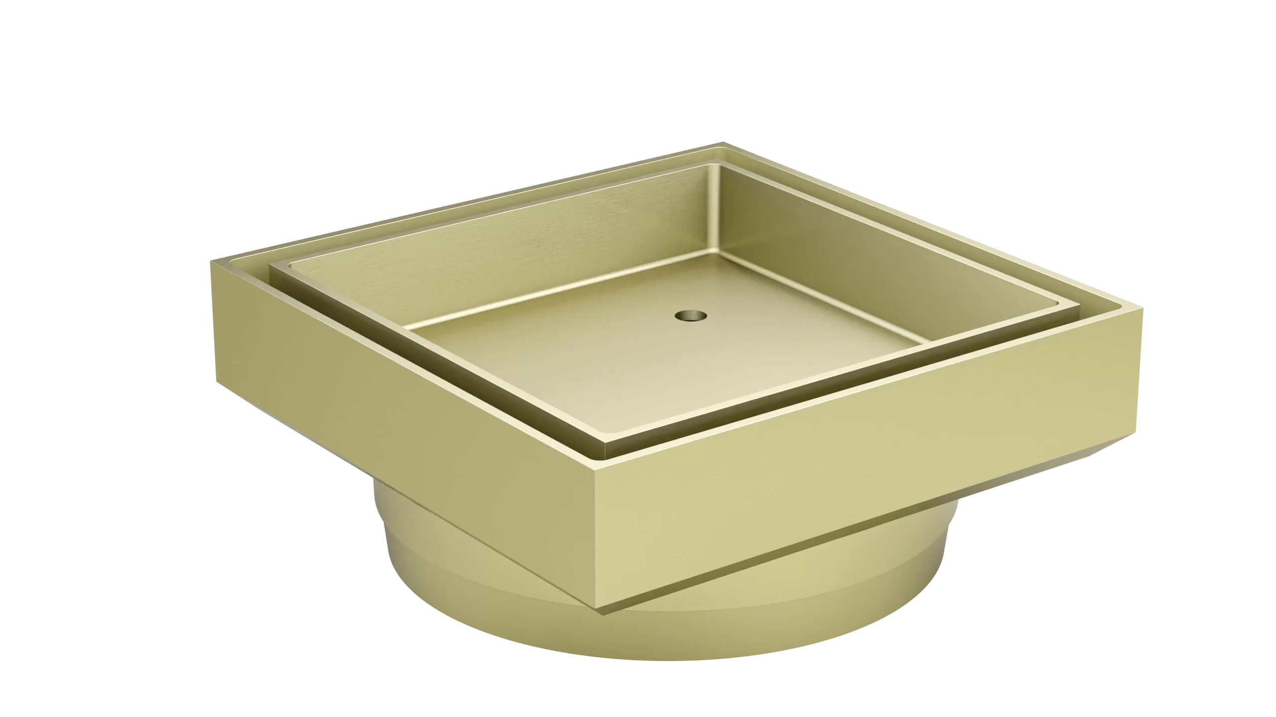 MEIR SHOWER WASTE WITH TILE INSERT / PVD TIGER BRONZE GOLD FINISH