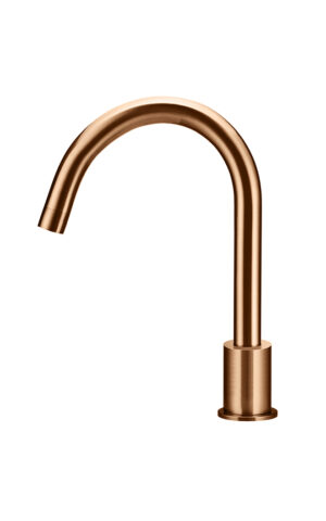 MS11-PVDBZ_Meir_Lustre_Bronze_Round_Bath_Spout-1 | Tap & Sink Contemporary Living Pty Ltd Meir round hob mounted swivel spout, PVD Lustre Bronze finish