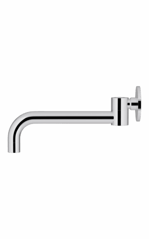 Meir Round Swivel Wall Spout. Chrome finish