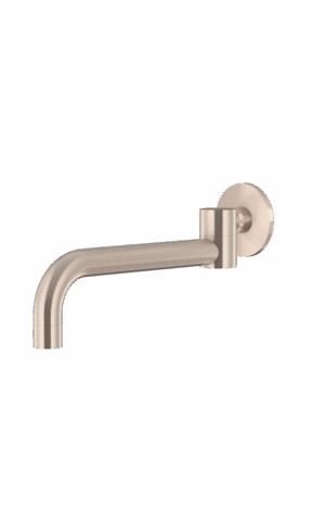 Meir Round Swivel Wall Spout. Champagne finish