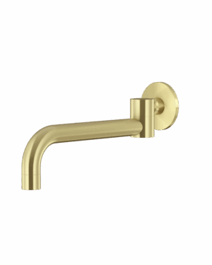 Meir Round Swivel Wall Spout. PVD Tiger Bronze Gold finish
