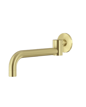 Meir Round Swivel Wall Spout. PVD Tiger Bronze Gold finish