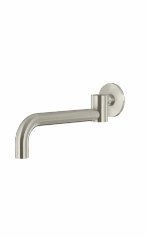 Meir Round Swivel Wall Spout. PVD Brushed Nickel finish