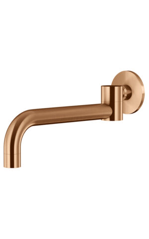 Meir Round Swivel Wall Spout. PVD Lustre Bronze finish