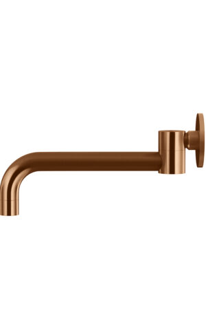 Meir Round Swivel Wall Spout. PVD Lustre Bronze finish
