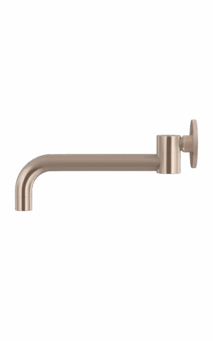 Meir Round Swivel Wall Spout. Champagne finish