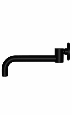 Meir Round Swivel Wall Spout. Matte Black finish