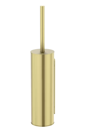 Meir Round Toilet Brush & Holder. PVD Tiger Bronze Gold finish