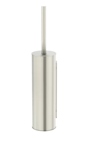 Meir Round Toilet Brush & Holder. PVD Brushed Nickel finish