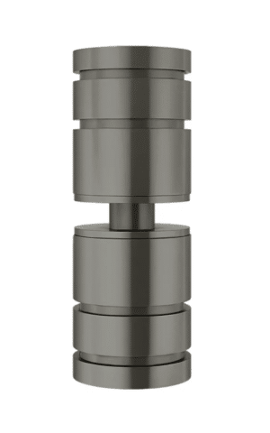 Meir Shower Door Round Handle in PVD Gunmetal Grey finish