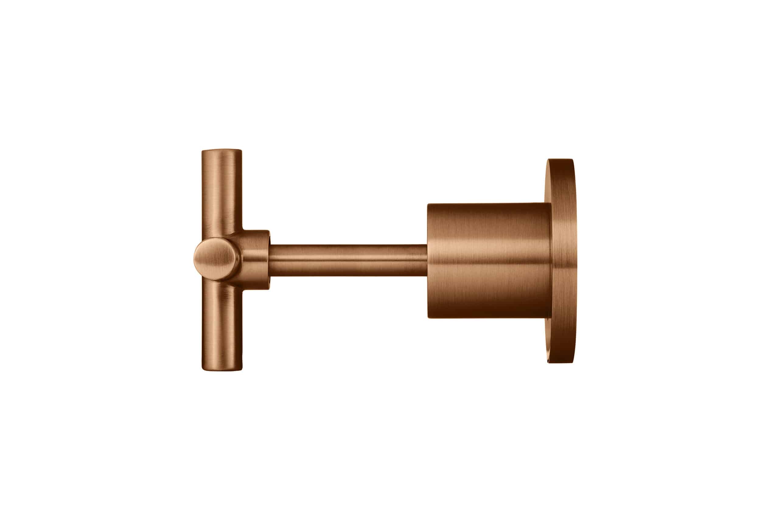 Meir Round Cross Handle Jumper Valve Wall Top Assemblies in PVD Lustre Bronzer finish