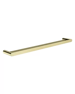 Meir Curvaé double towel rail, 800mm - PVD Tiger Bronze Gold finish