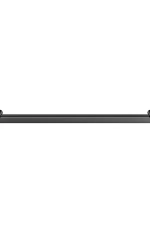 Meir Curvaé double towel rail, 800mm - Matte Black finish