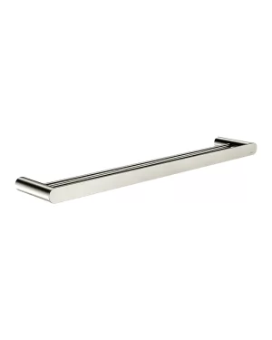 Meir Curvaé double towel rail, 800mm - PVD Brushed Nickel finish