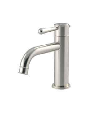 MEIR HARRINGTON SHORT BASIN MIXER - PVD BRUSHED NICKEL FINISH