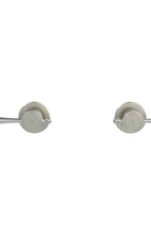 MEIR HARRINGTON QUARTER TURN WALL TAP SET - PVD BRUSHED NICKEL FINISH