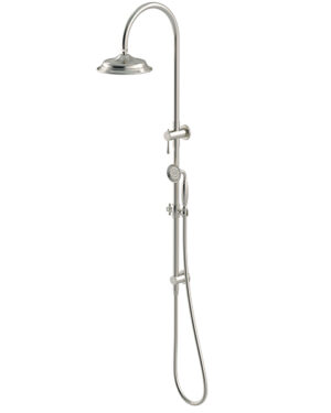 MEIR HARRINGTON COMBINATION SHOWER RAIL SET - PVD BRUSHED NICKEL FINISH