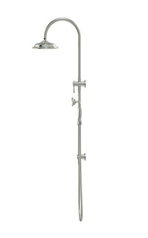 MEIR HARRINGTON COMBINATION SHOWER RAIL SET - PVD BRUSHED NICKEL FINISH