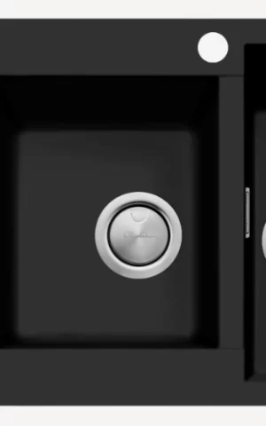 Oliveri Santorini Matte Black Granite Sink | ST-MB1512 | 1 taphole. With Overflow