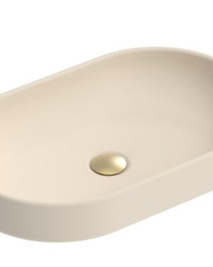 ADP 'Norma' Concrete Oval Above Counter Basin. Colour : Butter