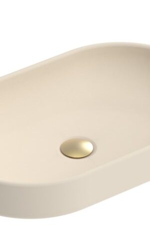 ADP 'Norma' Concrete Oval Above Counter Basin. Colour : Butter