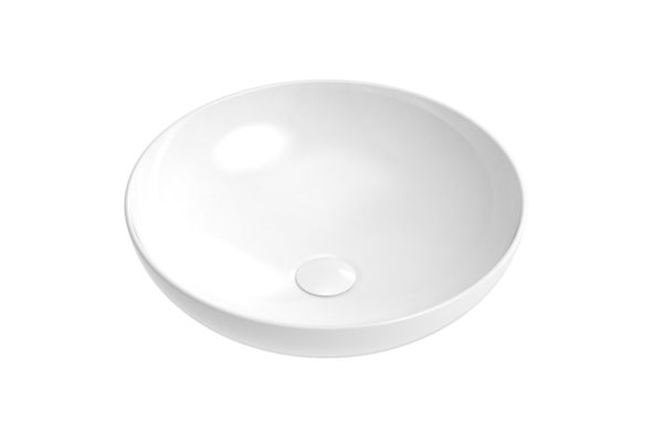 ADP 'Circuit' Above counter basin in Matte or Gloss White finish. Ceramic