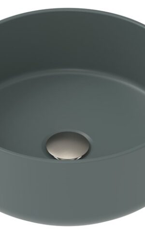 ADP 'Margot' Round Above Counter Basin in Matte Forest finish. Material: Ceramic