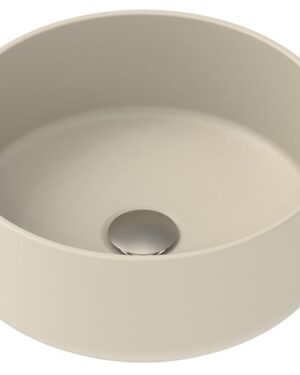 ADP 'Margot' Round Above Counter Basin in Matte Ivory finish. Material: Ceramic