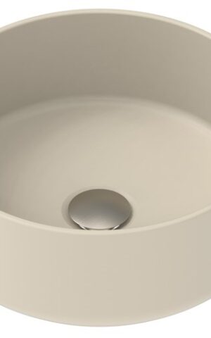 ADP 'Margot' Round Above Counter Basin in Matte Ivory finish. Material: Ceramic