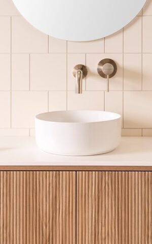 ADP 'Maggie' Above Counter Basin. Gloss or Matte White Ceramic finishes.