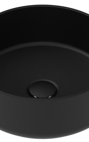 ADP 'Margot' Round Above Counter Basin in Matte Black finish. Material: Ceramic