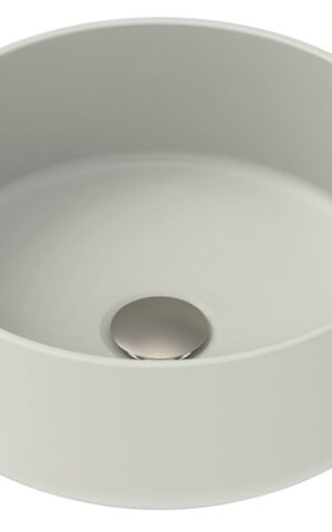 ADP 'Margot' Round Above Counter Basin in Matte Concrete finish. Material: Ceramic