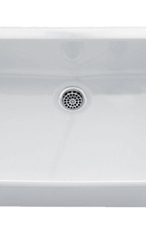 Chambord 'Clotaire' Single Bowl Farmhouse Sink with no taphole, no overflow. White finish. Undermount, Abovemout or Flushmount