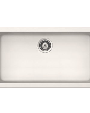 Schock 'Signus' Large Single Topmount Sink, No Taphole. Granite White finish