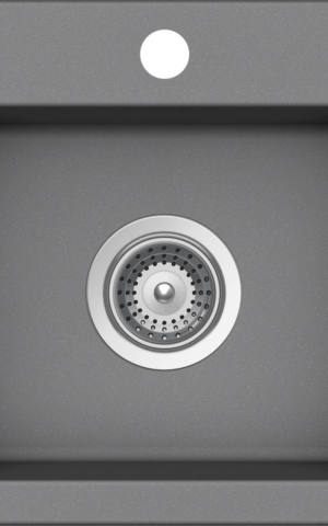 Schock 'Virtus' Small Topmount Single Bowl Sink with 1 Taphole, No overflow. Granite Grey finish (Croma)