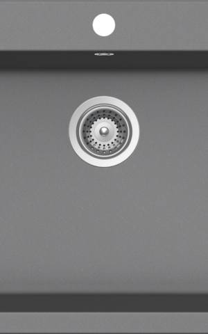 Schock 'Virtus' Large Topmount Single Bowl Sink with One Taphole, Overflow. Granite Grey Finish (Croma)